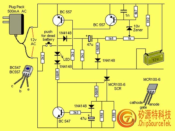 铅酸电池充电器电路