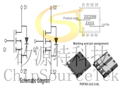 PED20D09M PDFN3.3x3.3-8L