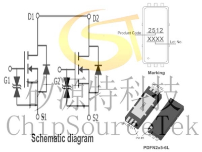 PED2512L PDFN2*5-6L