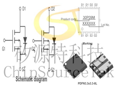 PED30P09M PDFN3.3x3.3-8L